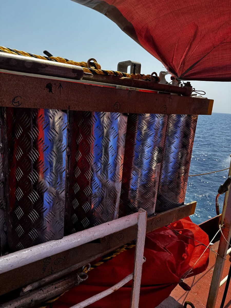 Gangway repair while the vessel is in service