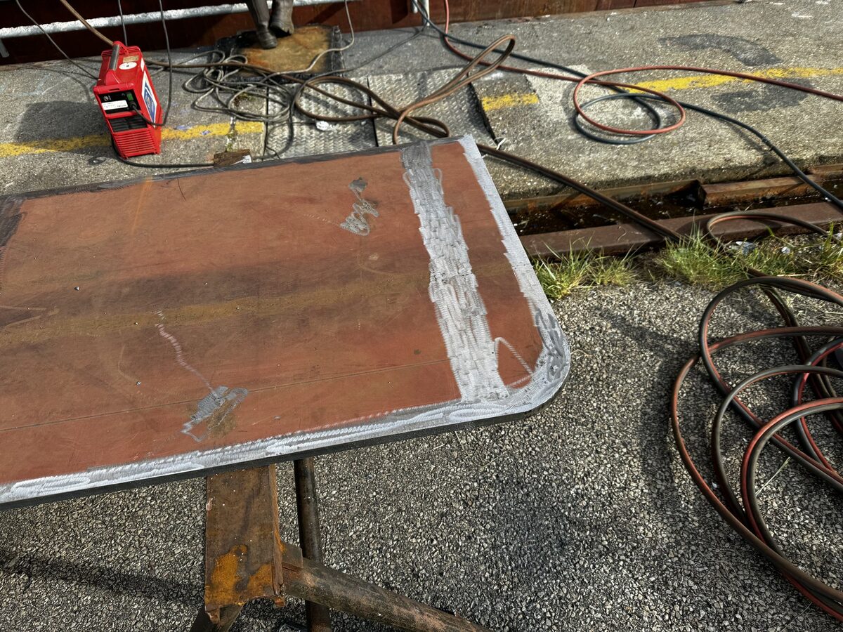 Prepared plate component for shell plate repair